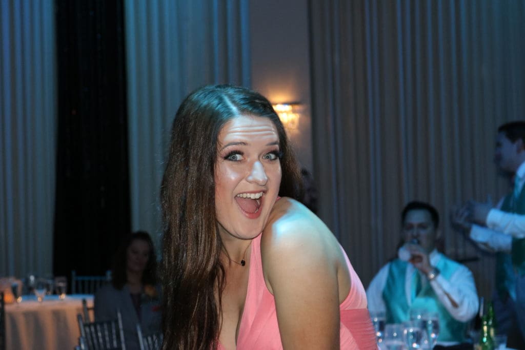 Bridesmaid loves to dance to her favorite song