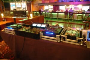 Groovy Sound Productions Video DJ set up at Harrah's Casinos